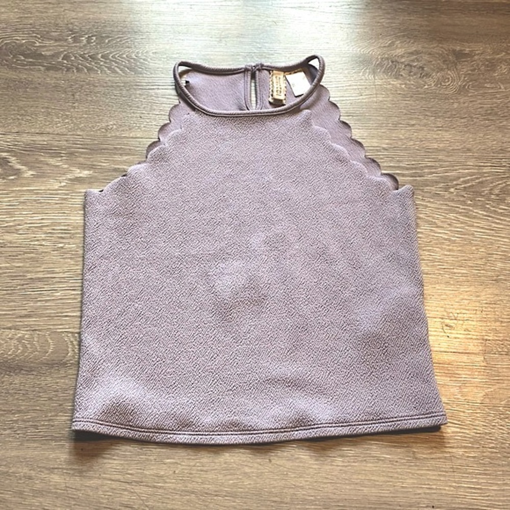 ⚠️💥‼️𝐅𝐑𝐄𝐄 𝐀𝐃𝐃 𝐎𝐍‼️💥⚠️ H&M || Lilac Crop Top | Small | Halter Style